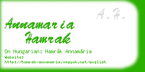 annamaria hamrak business card